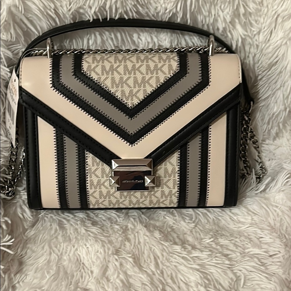 Michael Kors Black and Cream Women's Bag
Whitney NWT